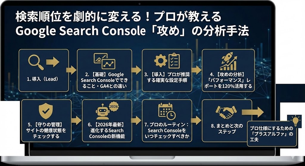 google search consoleの分析手法