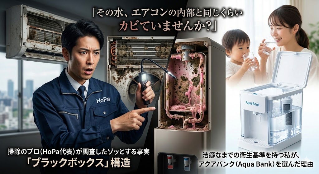 「その水、エアコンの内部と同じくらいカビていませんか？」